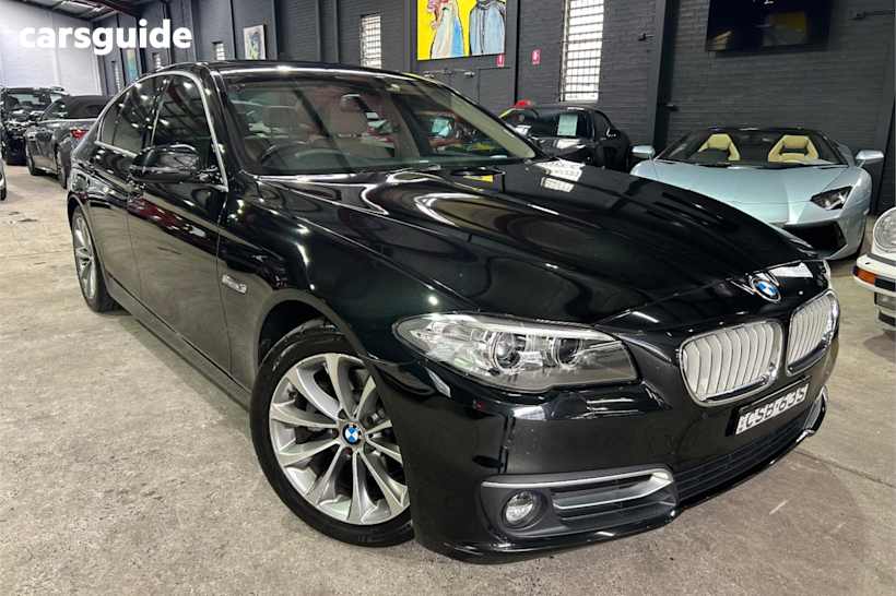 Black 2013 BMW 5 Sedan 520D R