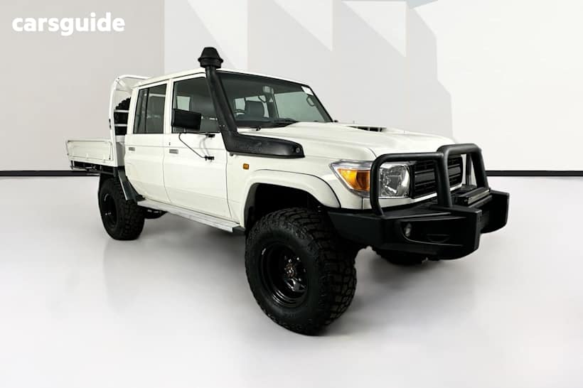 White 2020 Toyota Landcruiser Double Cab Chassis Workmate