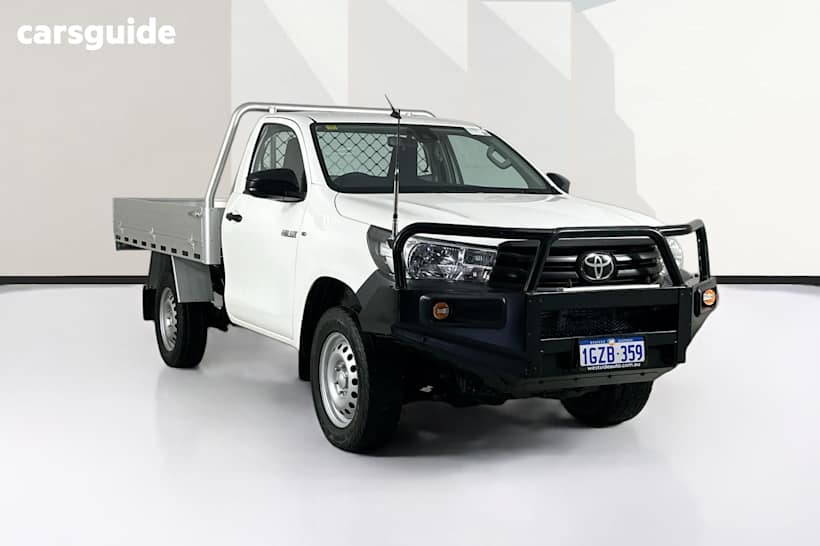 White 2019 Toyota Hilux Cab Chassis Workmate (4X4)
