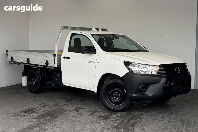 White 2024 Toyota Hilux Ute Tray WORKMATE R