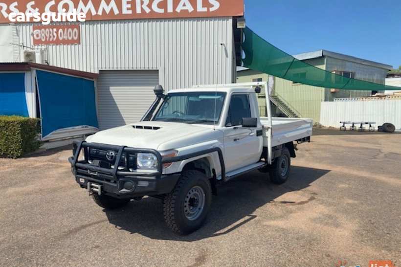 White 2019 Toyota Landcruiser Ute Tray WORKMATE 4X4