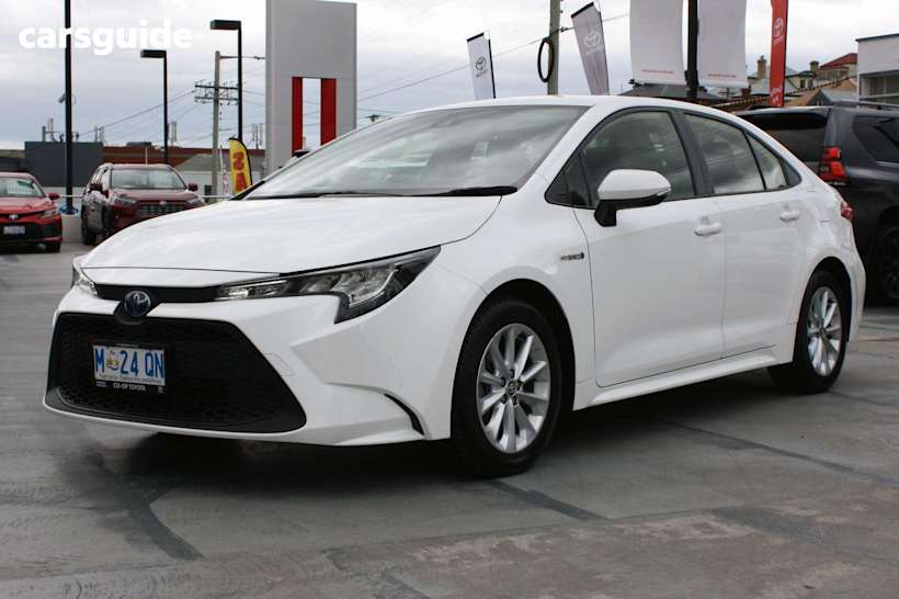 White 2021 Toyota Corolla Sedan Ascent Sport Hybrid