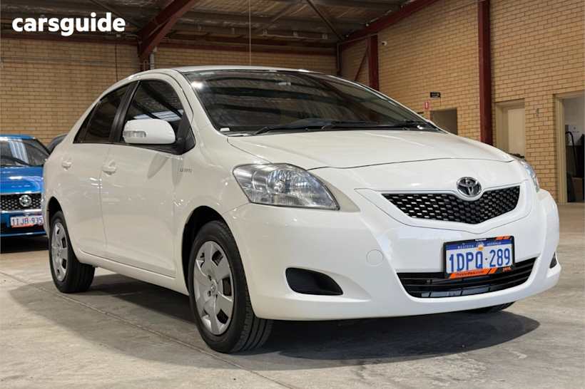 White 2010 Toyota Yaris Sedan Yrs