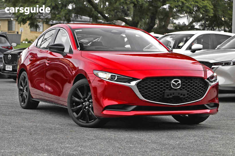 Red 2025 Mazda Mazda3 Sedan G25 EVOLVE SP F