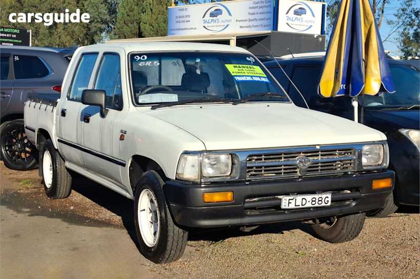 White 1997 Toyota Hilux Ute Tray SR5 R