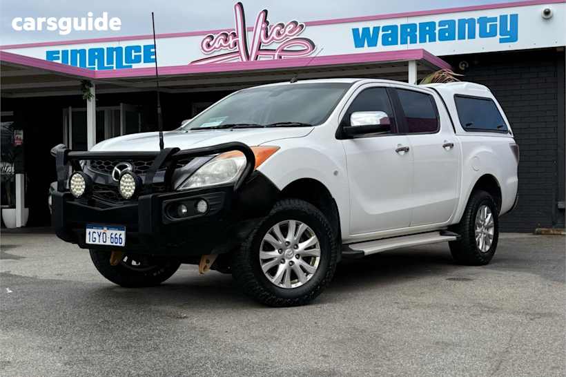 White 2011 Mazda BT-50 Dual Cab Utility Gt (4X4)