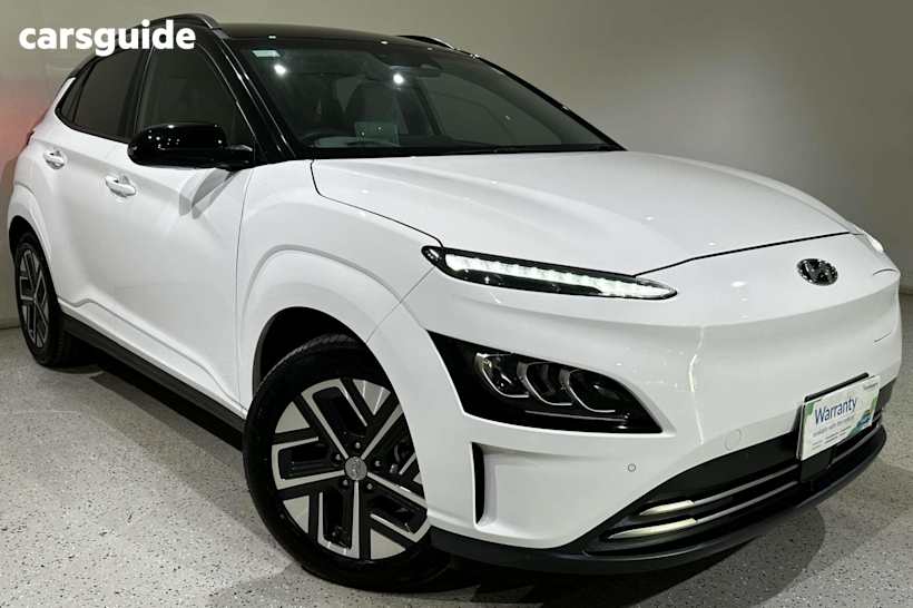 White 2021 Hyundai Kona SUV ELECTRIC HIGHLANDER F