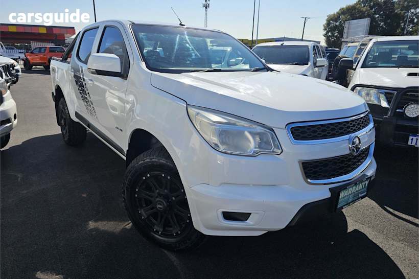 White 2014 Holden Colorado Ute Tray LX 4X4