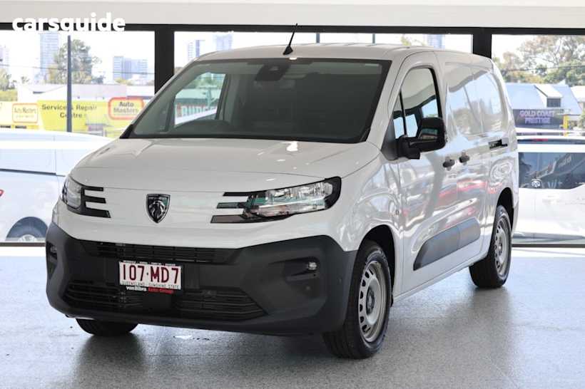 White 2024 Peugeot Partner Van Premium Long