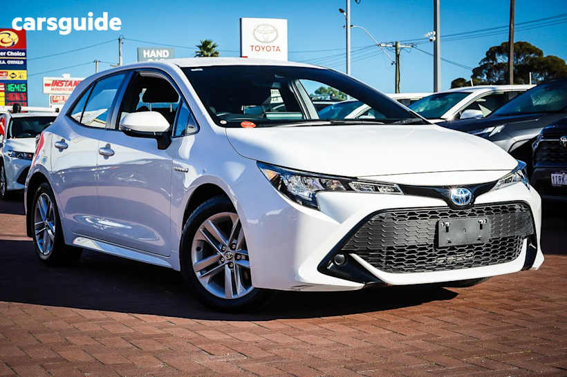 White 2022 Toyota Corolla Hatchback Ascent Sport + Conv Pk Hybrid