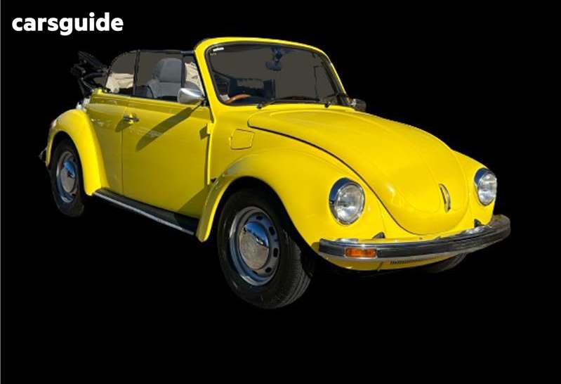 Yellow 1972 Volkswagen Karmann Ghia Convertible