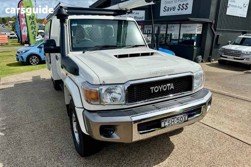 White 2022 Toyota Landcruiser Cab Chassis Gxl