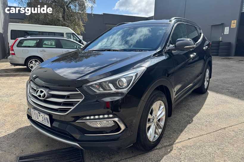 Black 2016 Hyundai Santa FE SUV ELITE 4X4