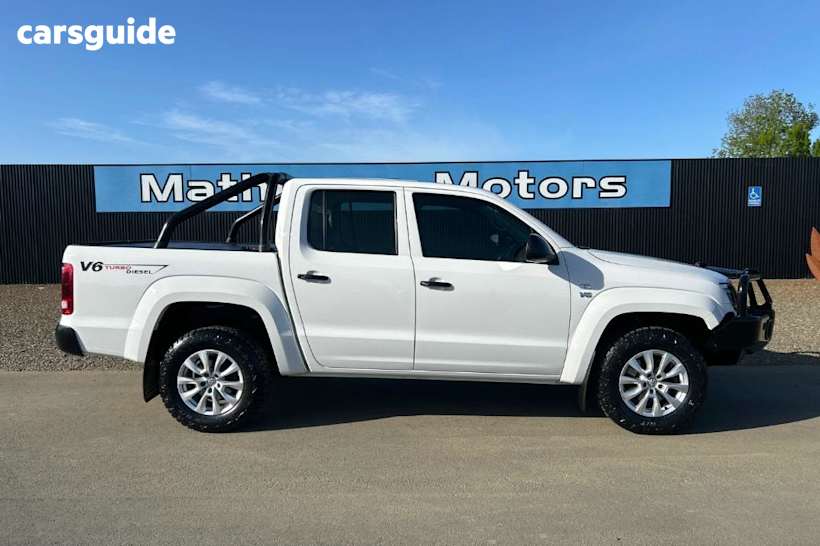 White 2019 Volkswagen Amarok Ute Tray TDI550 CORE 4X4