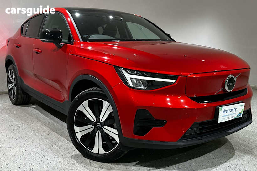 Red 2022 Volvo C40 SUV RECHARGE F