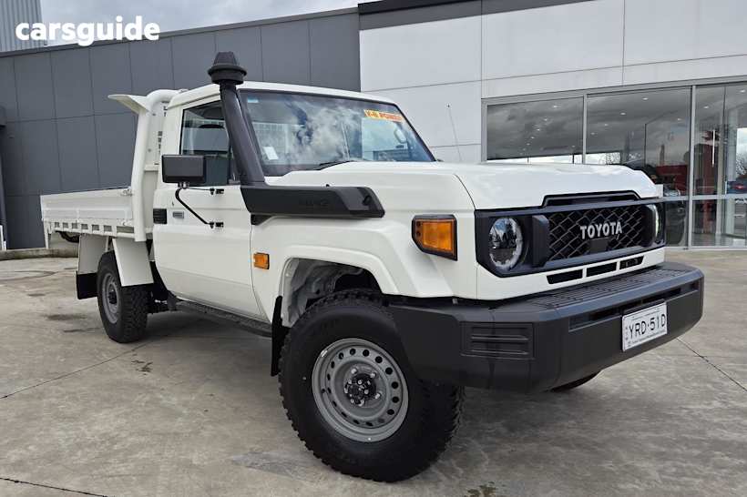 White 2024 Toyota Landcruiser Ute Tray WORKMATE 4X4