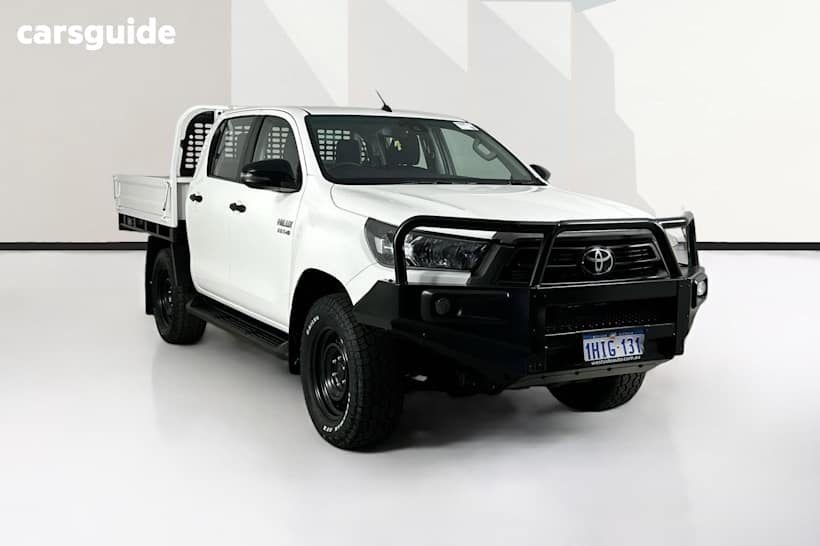 White 2021 Toyota Hilux Double Cab Chassis Sr (4X4)