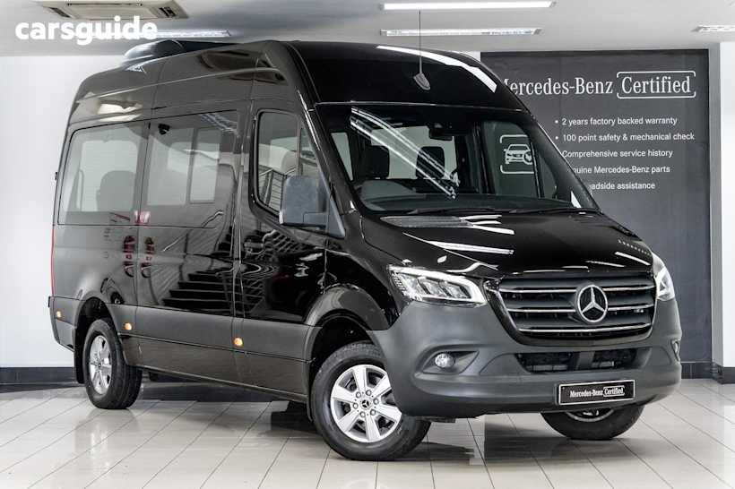 Black 2020 Mercedes-Benz Sprinter Mini-bus 416Cdi Vs30 Mwb Rwd Transfer