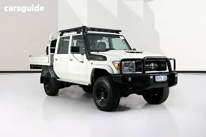 White 2021 Toyota Landcruiser Double Cab Chassis Workmate