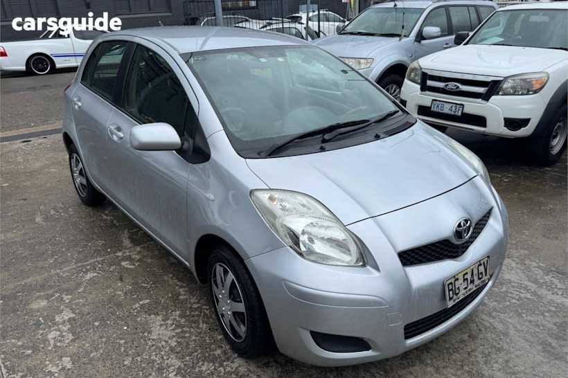 Silver 2010 Toyota Yaris Hatchback Yr