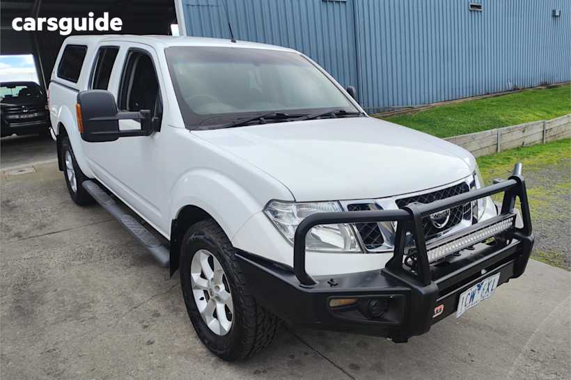 White 2014 Nissan Navara Ute Tray ST 4X4
