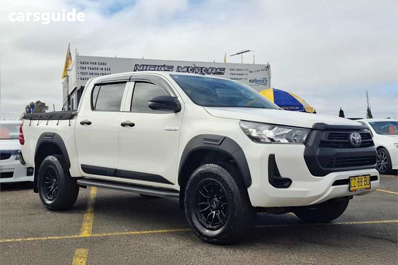 White 2020 Toyota Hilux Double Cab Pick Up Workmate (4X4)