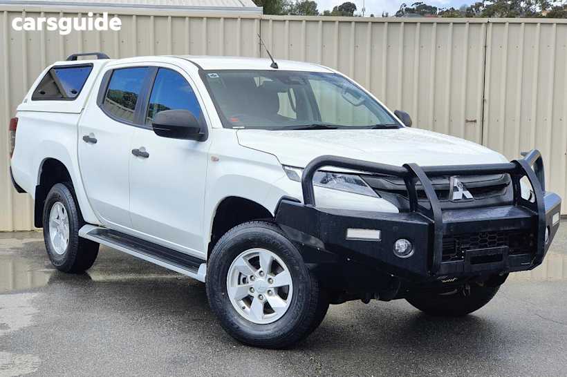 White 2019 Mitsubishi Triton Ute Tray GLX+ 4X4