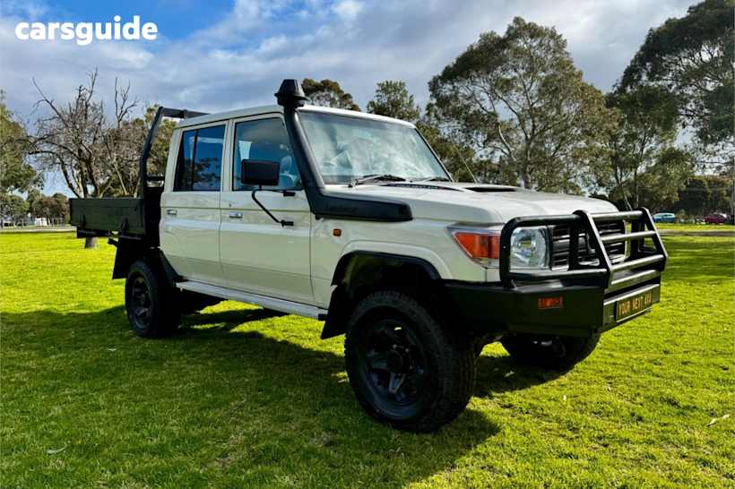 White 2014 Toyota Landcruiser Ute Tray WORKMATE