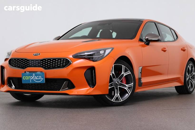 Orange 2020 Kia Stinger Sedan Gt (Black Leather)