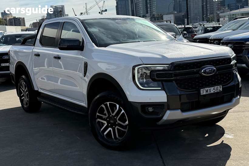 White 2024 Ford Ranger Ute Tray SPORT 4X4