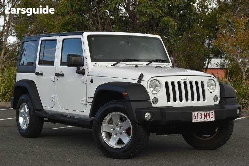 White 2014 Jeep Wrangler Sedan UNLIMITED SPORT 4X4