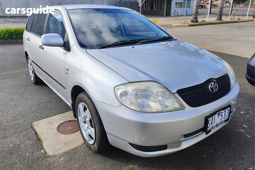 Silver 2003 Toyota Corolla Wagon Ascent