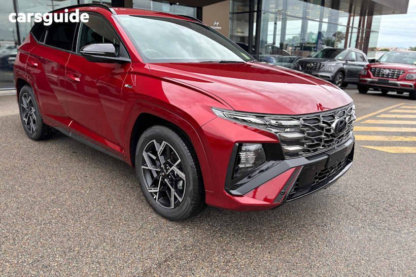 Red 2025 Hyundai Tucson SUV ELITE N LINE F