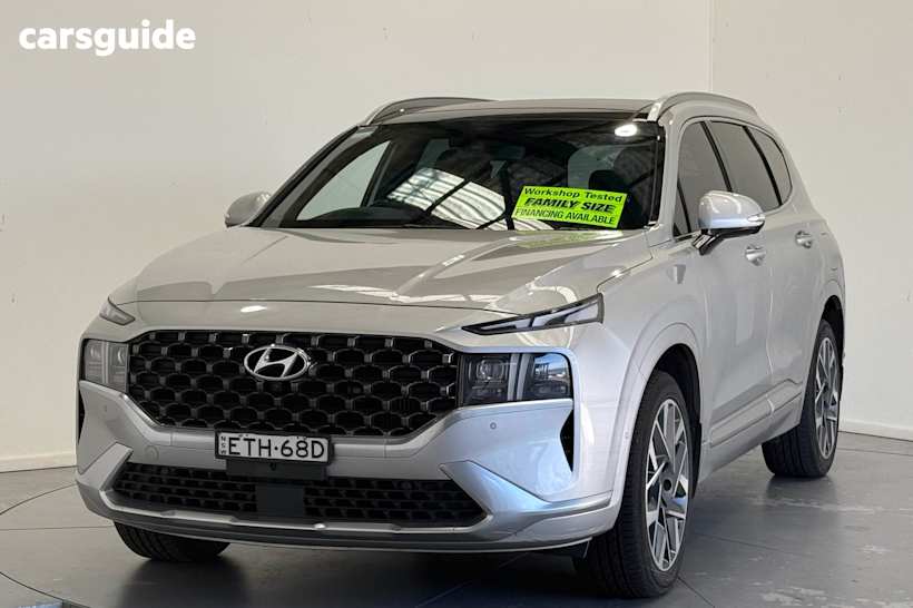 Silver 2022 Hyundai Santa FE Wagon Highlander Crdi (Awd)