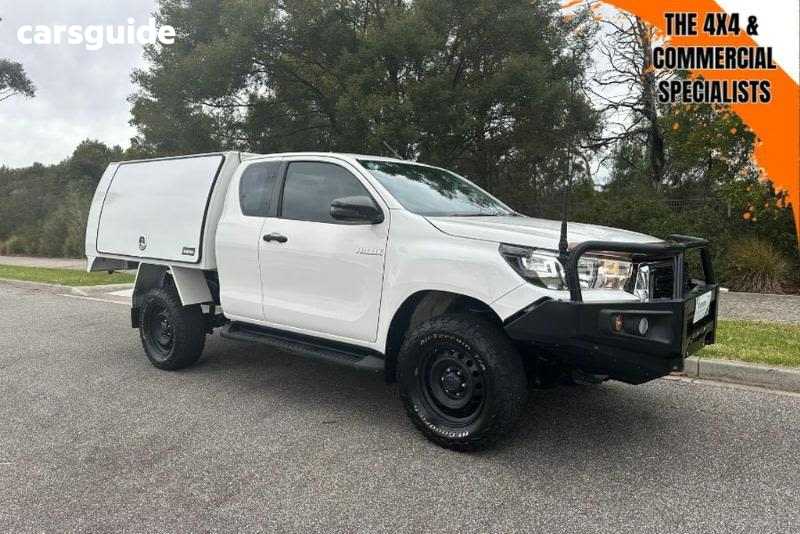 White 2019 Toyota Hilux Ute Tray SR 4X4