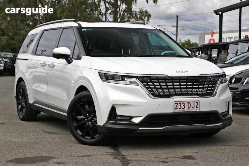 White 2021 Kia Carnival SUV PLATINUM F