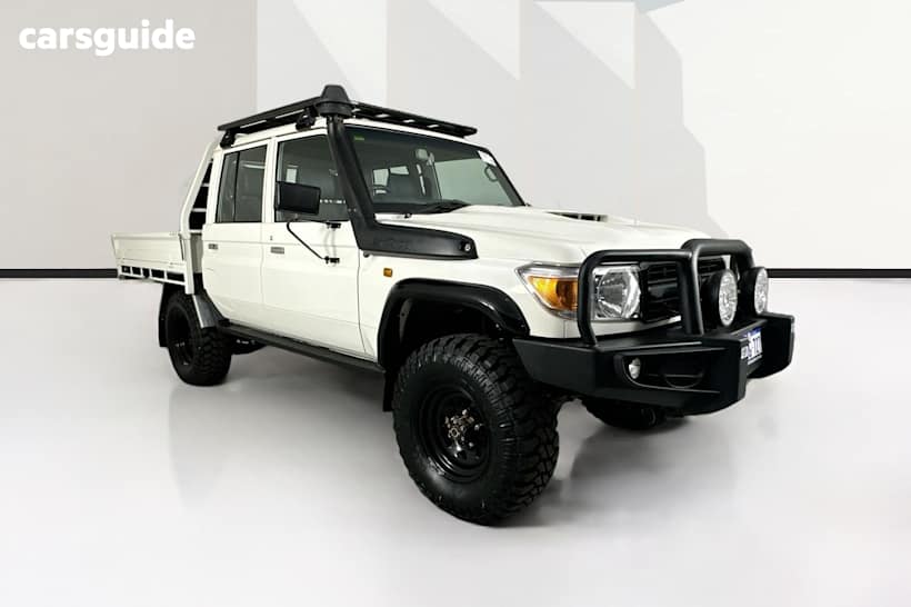 White 2022 Toyota Landcruiser Double Cab Chassis Workmate