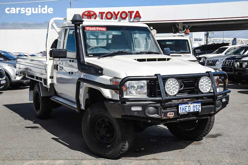 White 2020 Toyota Landcruiser Ute Tray WORKMATE 4X4