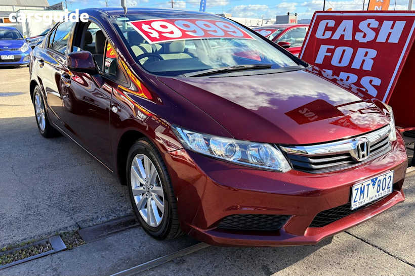 Red 2012 Honda Civic Sedan SPORT F