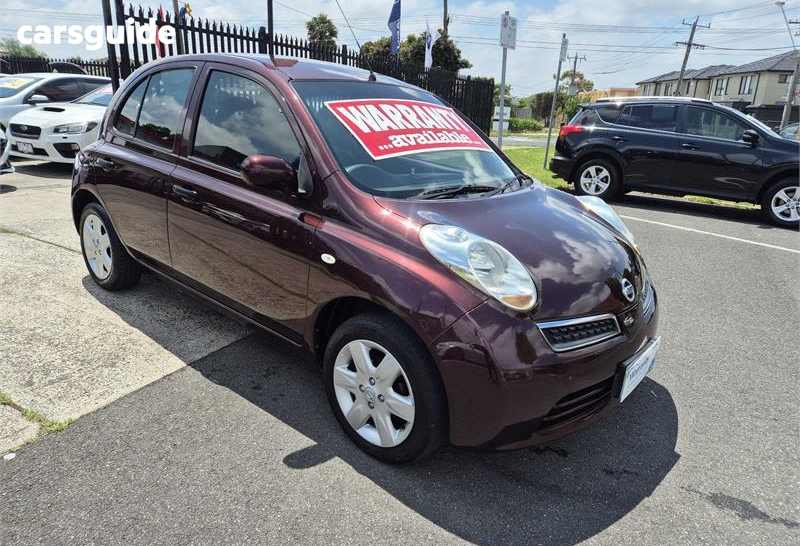 Red 2008 Nissan Micra Hatchback
