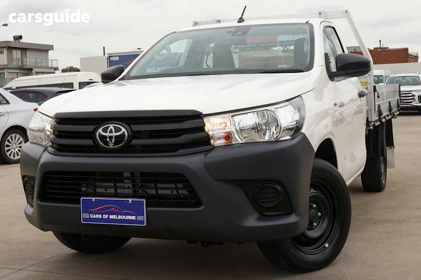 White 2021 Toyota Hilux Ute Tray WORKMATE R