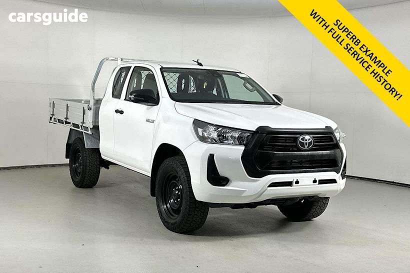 White 2021 Toyota Hilux X Cab Cab Chassis Workmate (4X4)