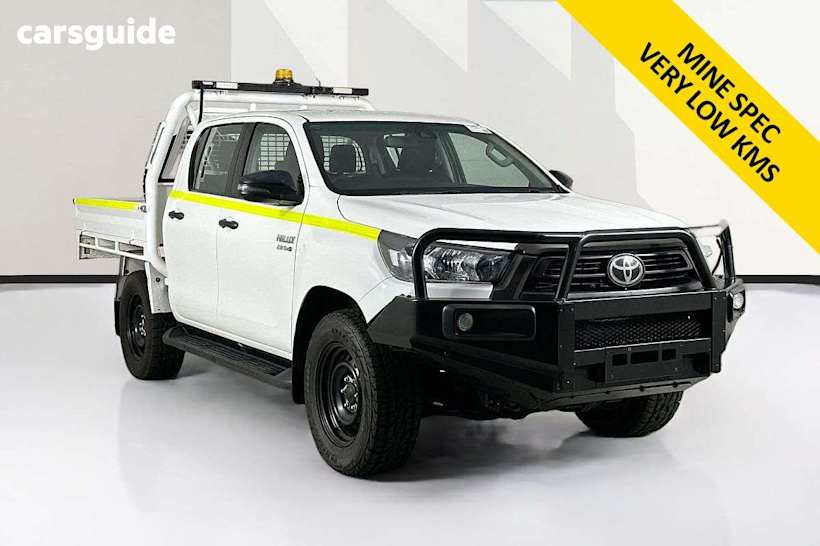 White 2021 Toyota Hilux Double Cab Chassis Sr (4X4)