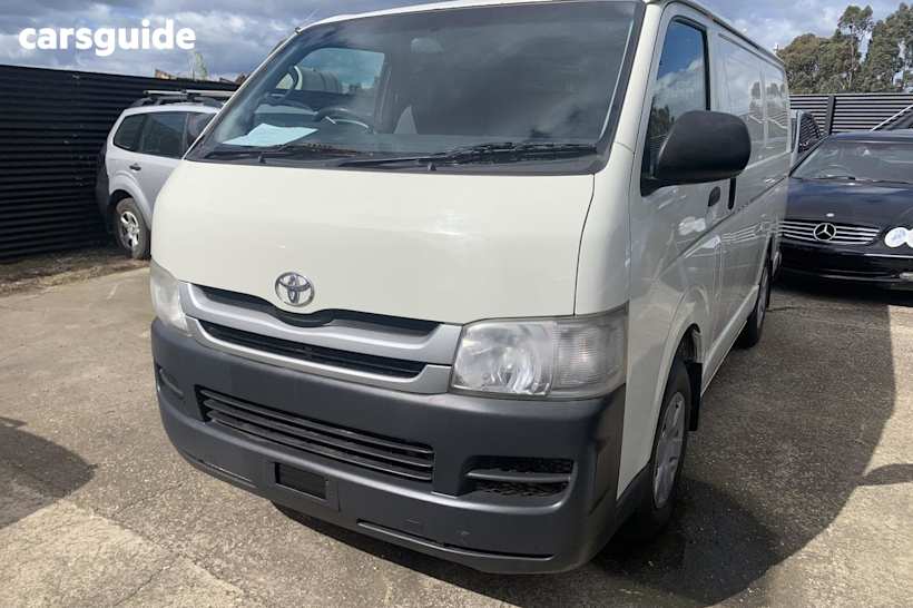 White 2010 Toyota HiAce Commercial