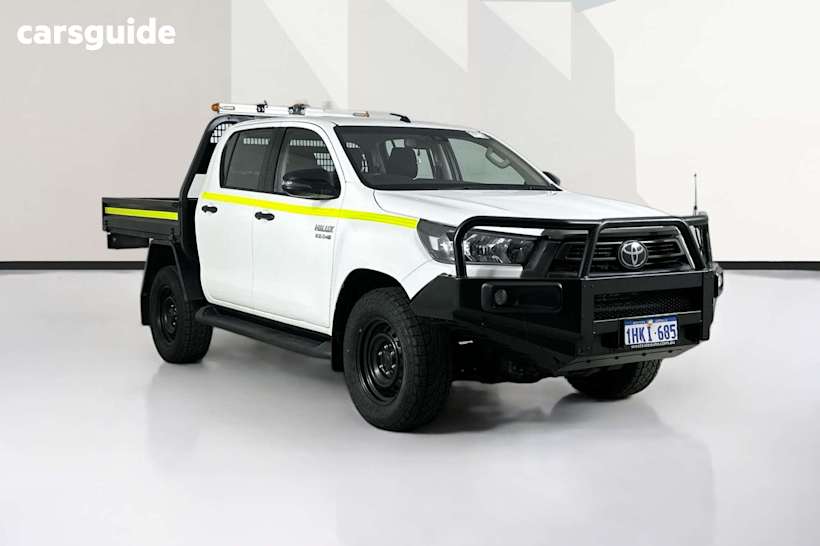 White 2021 Toyota Hilux Double Cab Chassis Sr (4X4)