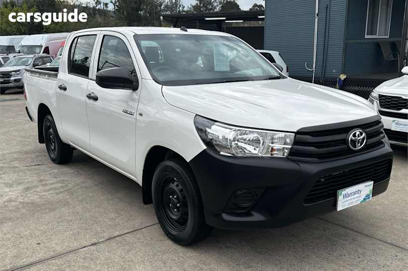White 2019 Toyota Hilux Double Cab Pick Up Workmate
