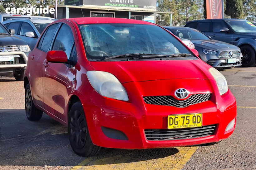 Red 2009 Toyota Yaris Hatch YR F