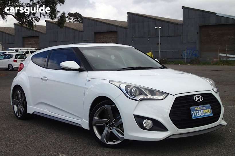 White 2013 Hyundai Veloster Coupe Sr Turbo
