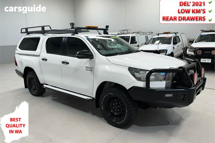 White 2020 Toyota Hilux Ute Tray SR 4X4