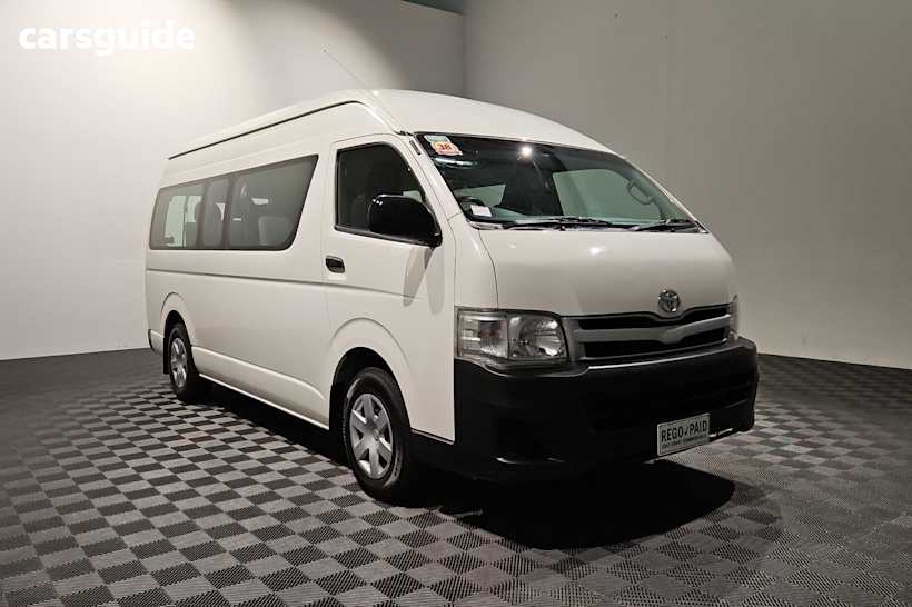 White 2011 Toyota HiAce Bus Commuter